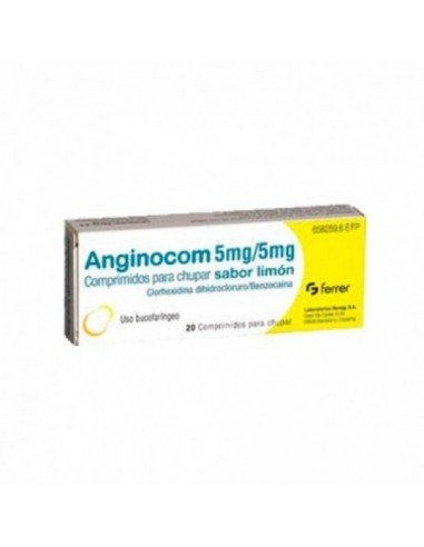 Anginocom 5mg 20 Comprimidos Limón