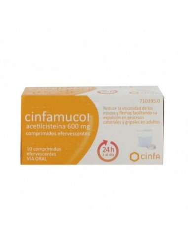 Cinfamucol Acetilcisteína 600mg 10 Comprimidos