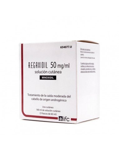 Regaxidil 50mg/ml Solución Cutánea 3 Frascos 60ml